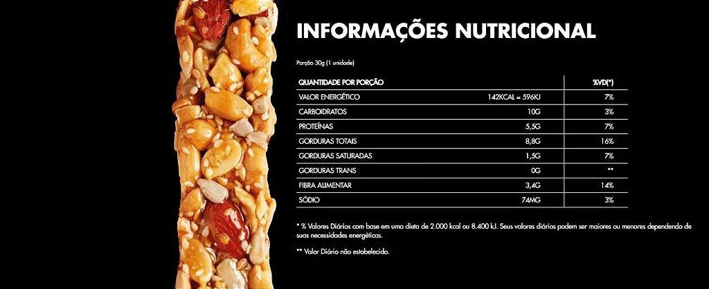 Barra Mix Nuts Ejoy Sementes 30Gr - Imagem 2