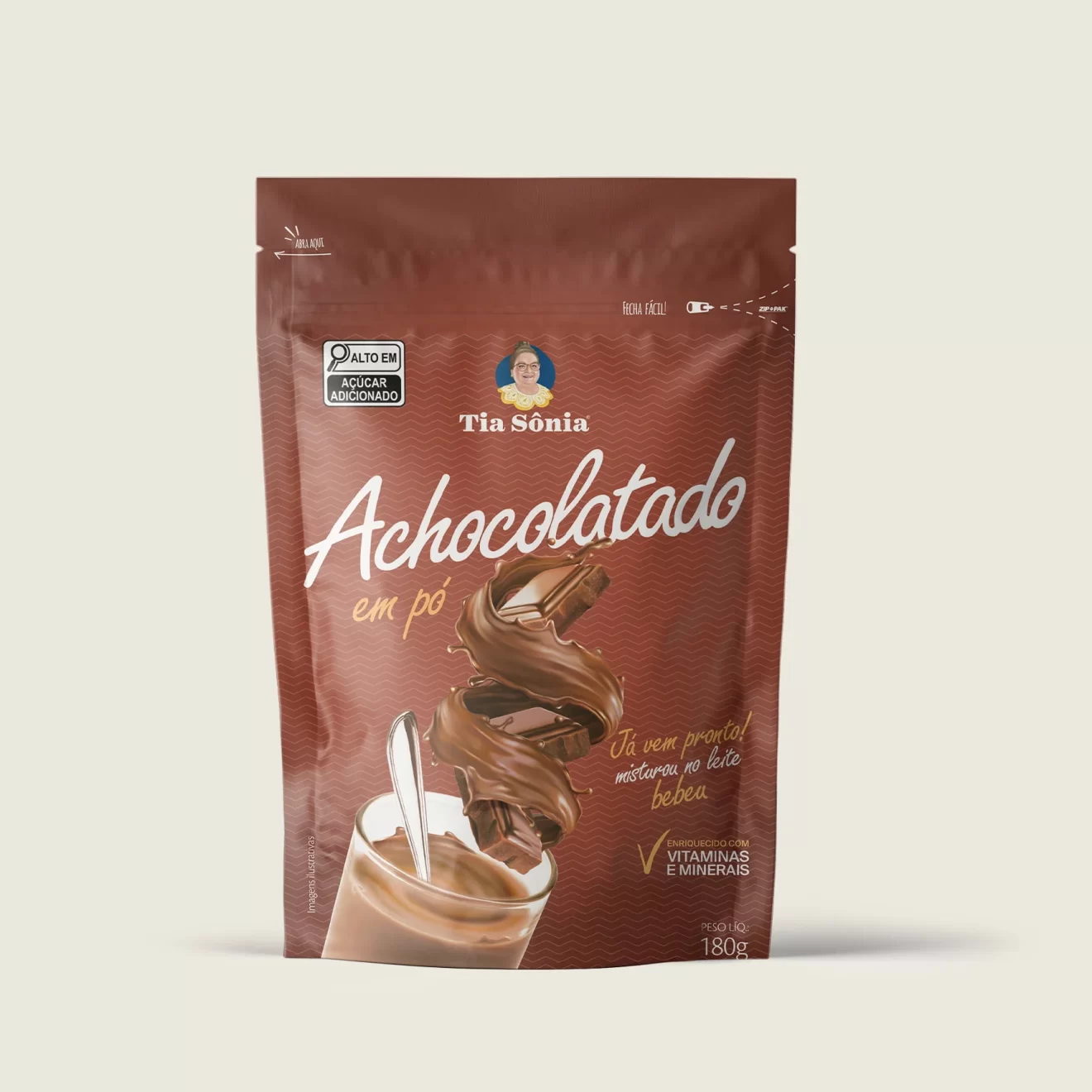 Achocolatado Em Po 180G Tia Sonia