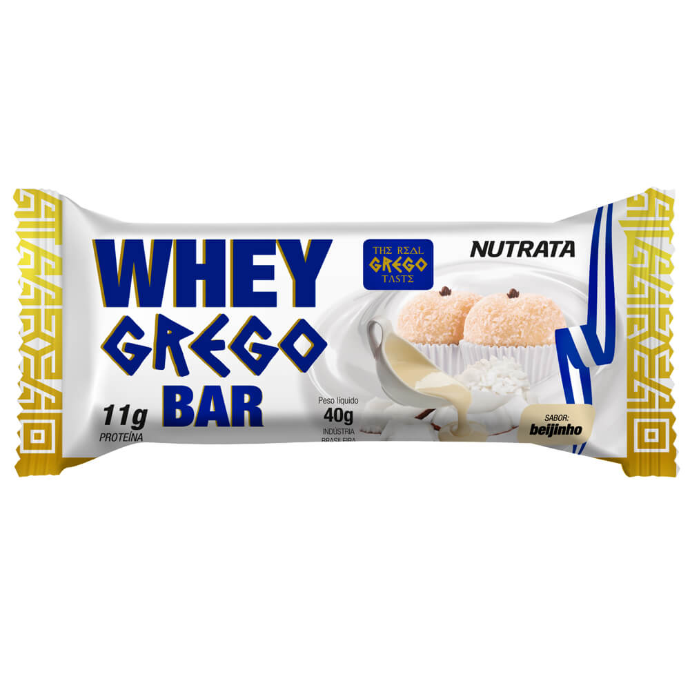 Whey Grego Bar Sabor Beijinho - Nutrata
