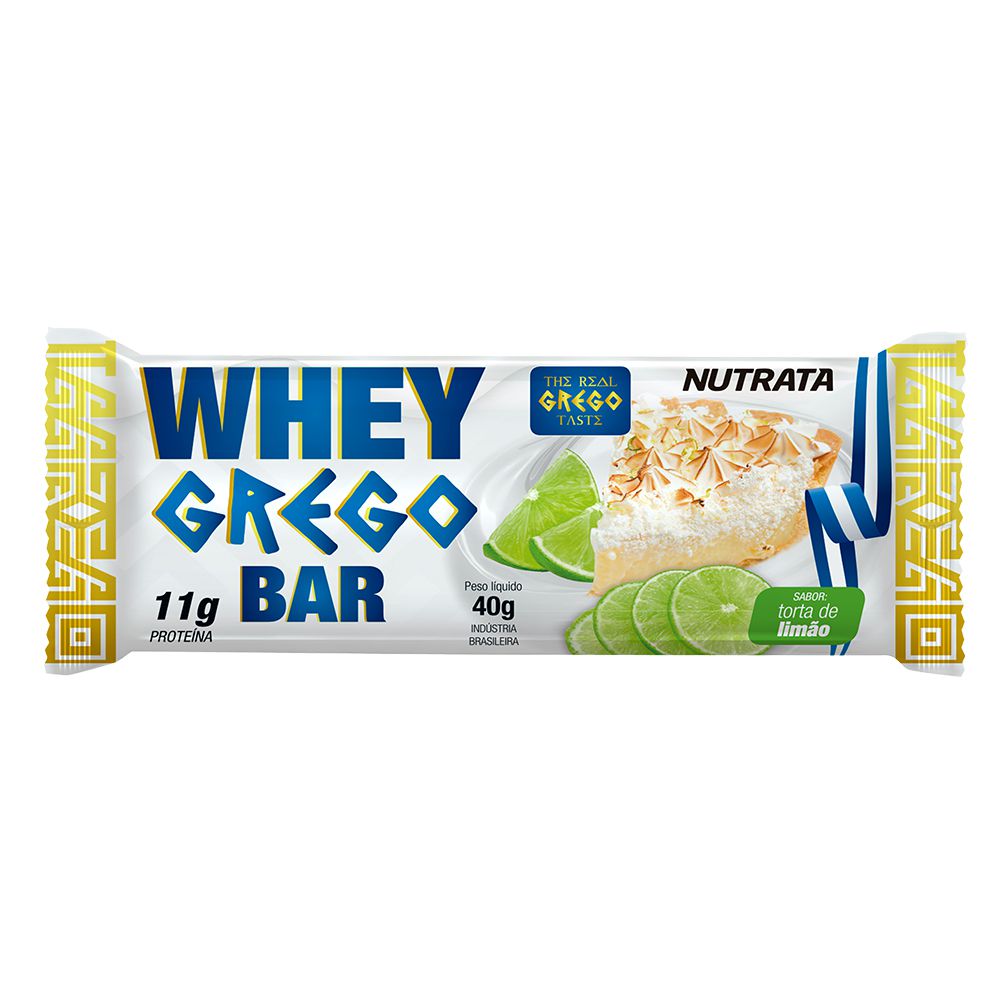 Whey Grego Bar Sabor Torta De Limão - Nutrata