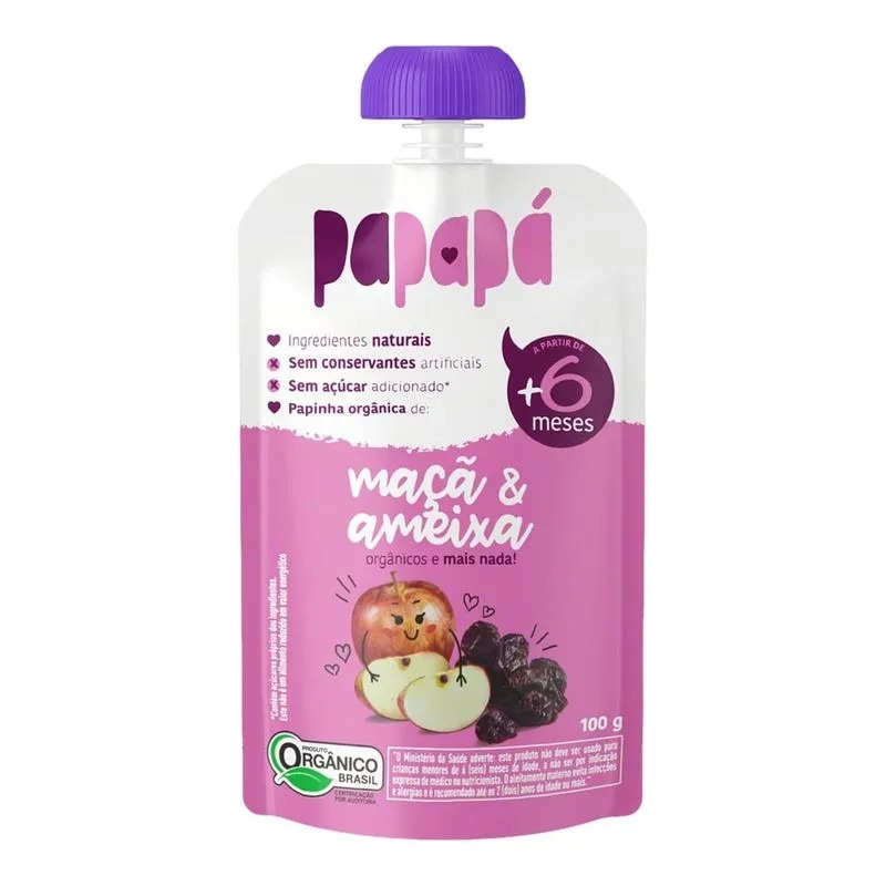 Papinha Papapa 100Gr Maca E Ameixa