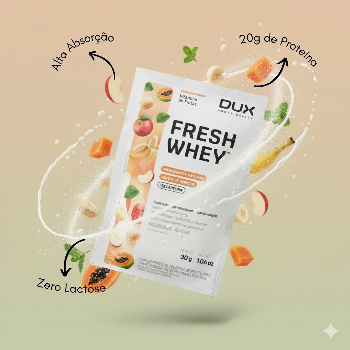 Fresh Whey Sache - Vitamina De Frutas - Imagem 2