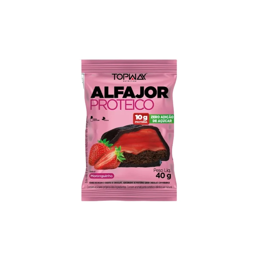 Alfajor Proteico Topway 40G Moranguinho