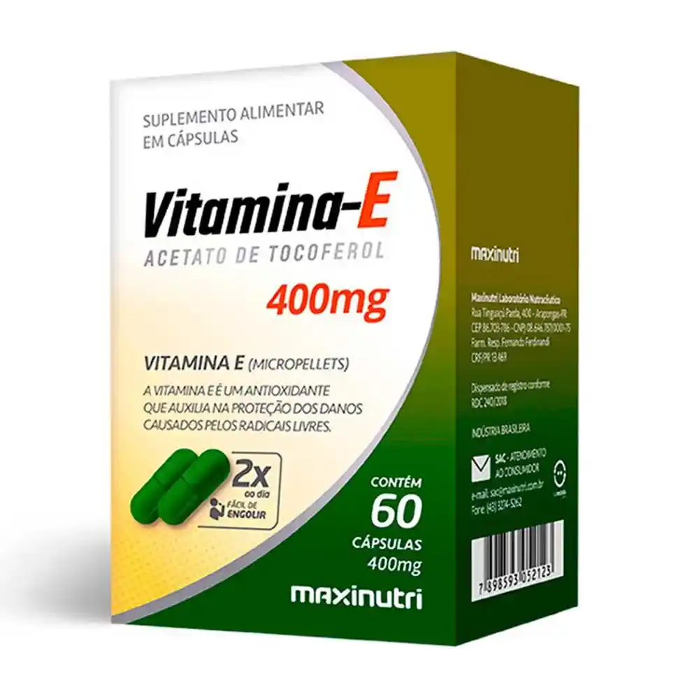 Vitamina E 400 Mg C 60 Caps - Maxinutri