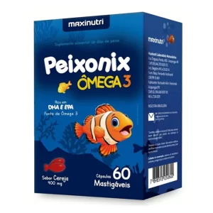 Peixonix Omega 3 Sabor Cereja C/60 Caps Mastigavel - Maxinutri