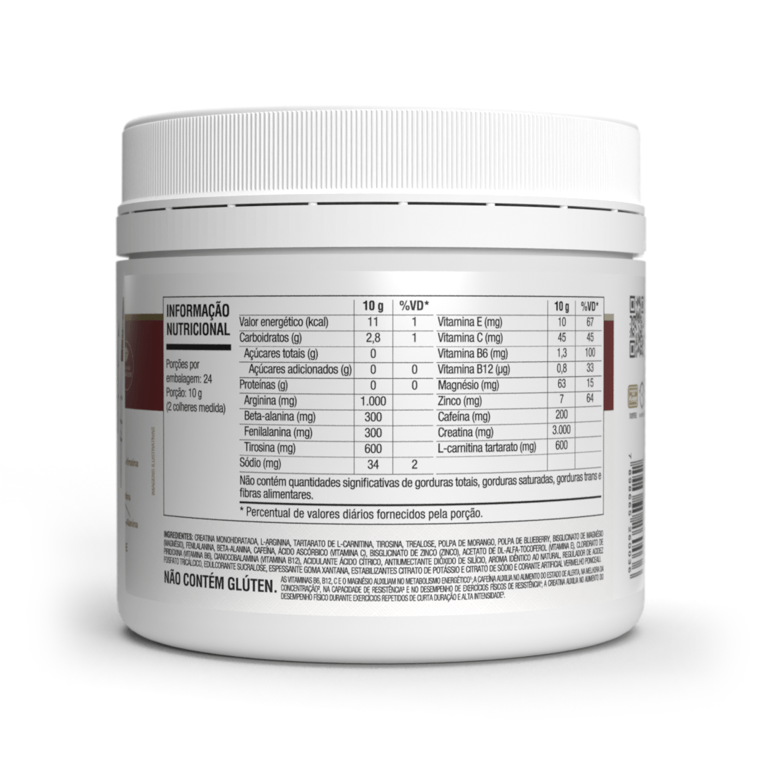 V-Fort Pré- Treino 240G Frutas Vermelhas - Vitafor - Imagem 2