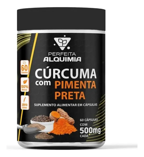 Curcuma Com Pimenta Preta 410Mg 60 Cap Perfeita Alquimia