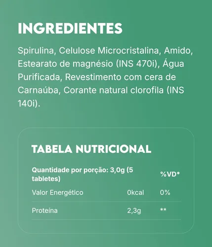 Longevidade E Prevencao True Spirulina Un - Imagem 4