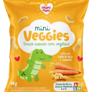 Snack Mini Veggies Feito Com Grao De Bico E Cenoura 18G - Nhami Mami