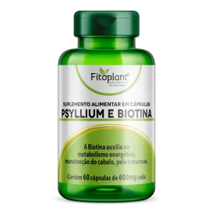 Psyllium E Biotina 500Mg 60Caps - Fitoplant