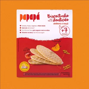 Biscoito Infantil Primeira Denticao Maca E Abobora 36G - Papapa