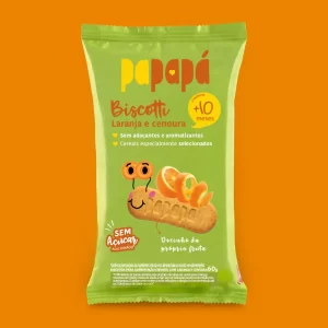 Biscoito Infantil Biscotti Com Laranja E Cenoura 60G - Papapa
