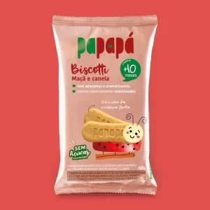 Biscoito Infantil Biscotti Com Maca E Canela 60G - Papapa