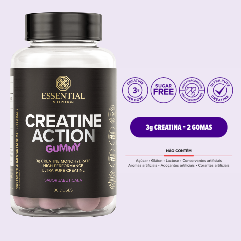 Creatine Action Gummy Jabuticaba 240G - Essential - Imagem 4