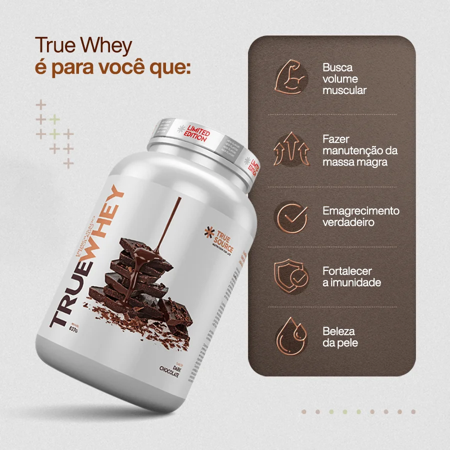 True Whey Dark Chocolate 837G - True Source - Imagem 2