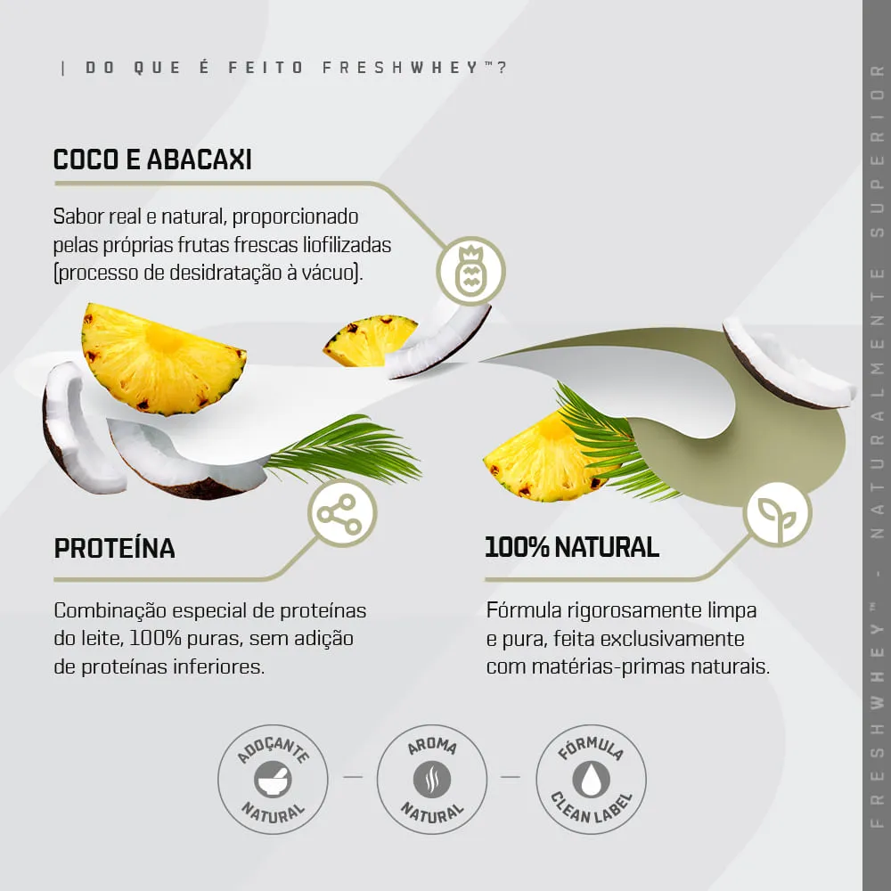 Fresh Whey 900G Abacaxi E Coco - Dux - Imagem 5