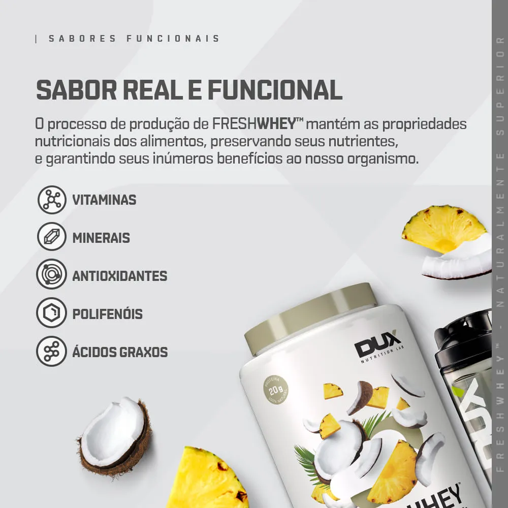 Fresh Whey 900G Abacaxi E Coco - Dux - Imagem 6