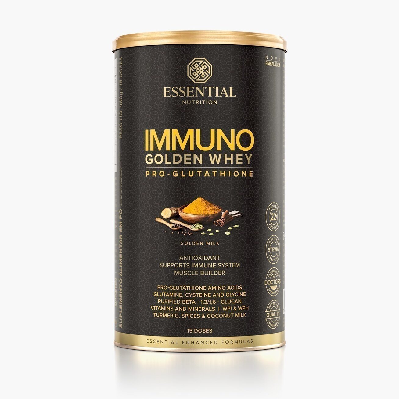 Immuno Golden Whey Pro Glutathione Lata 480G/15Ds Essential