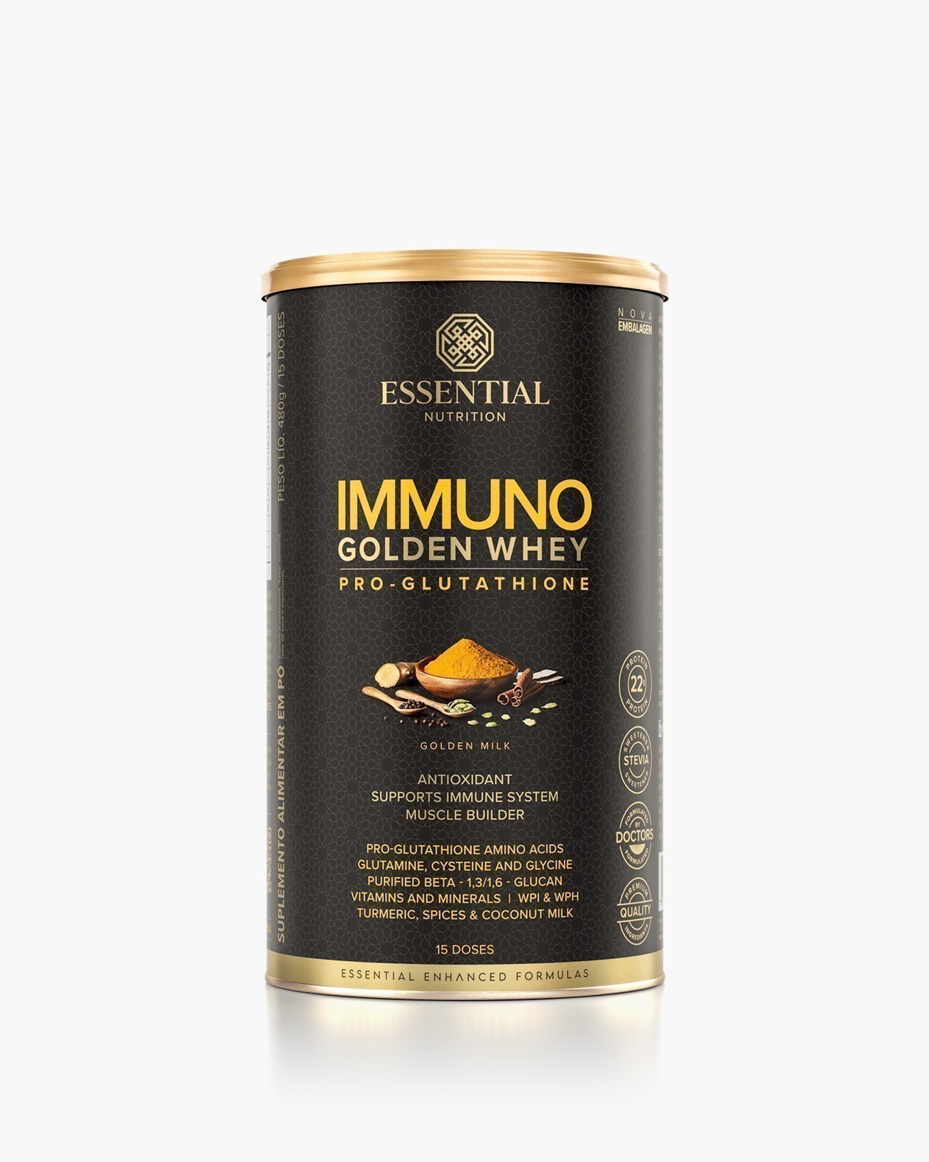 Immuno Golden Whey Pro Glutathione Lata 480G/15Ds Essential