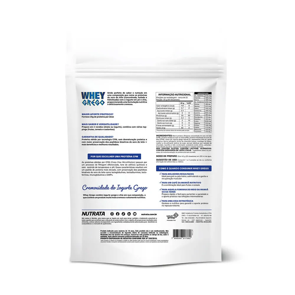 Wheygrego Brigadeiro Refil 900G - Nutrata - Imagem 2