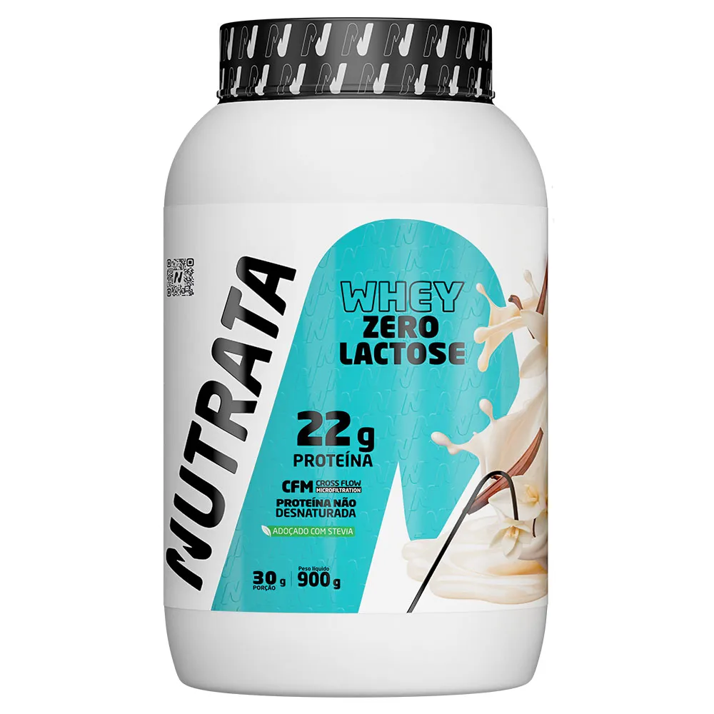 Whey Zero Lactose Baunilha 900Gr - Nutrata