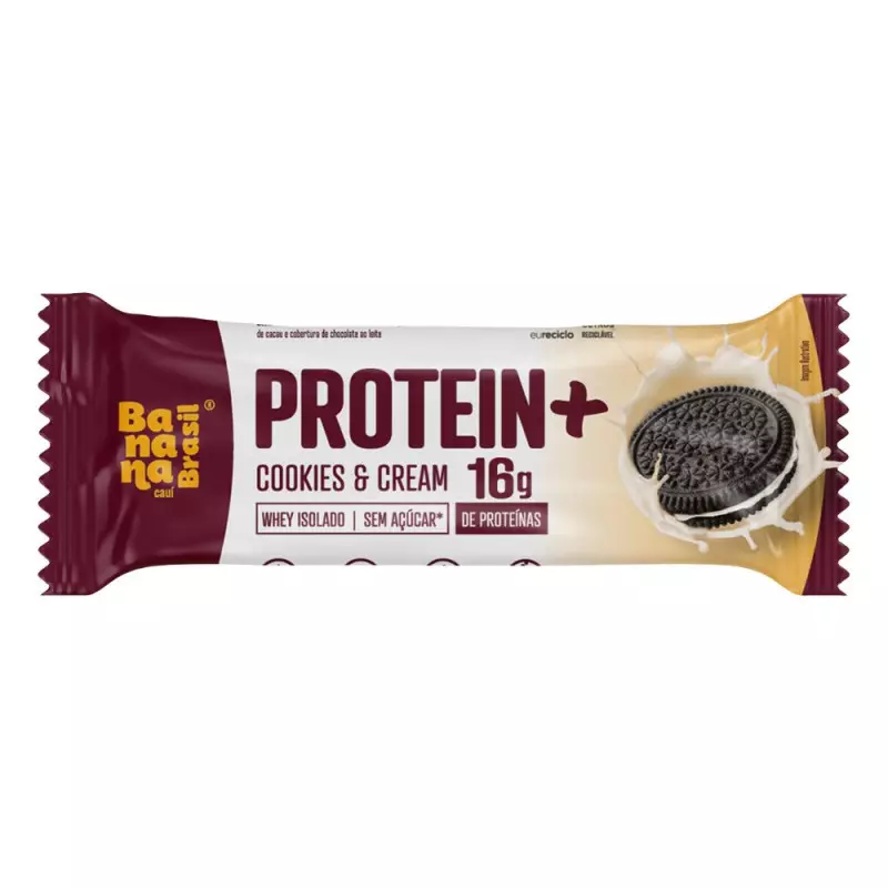 Barra Protein + Sabor Cookies & Cream 50G - Banana Brasil