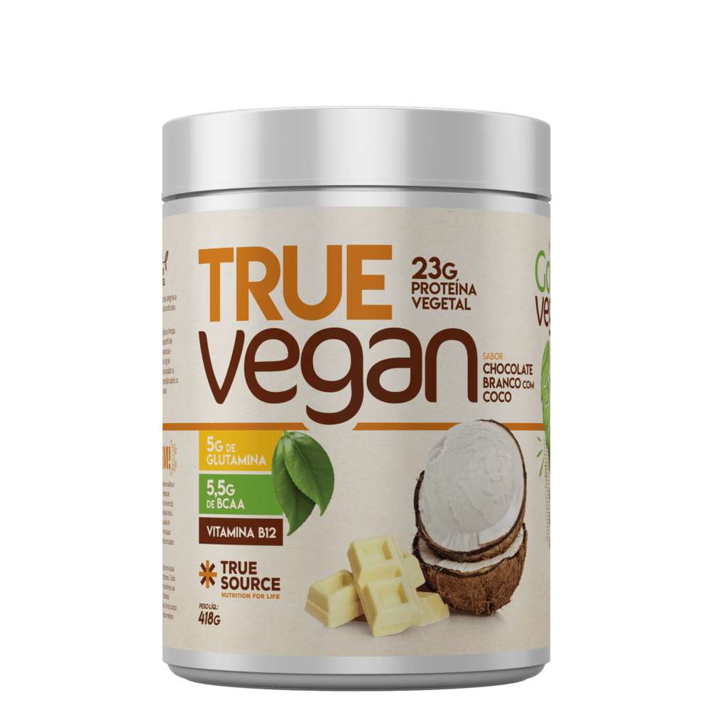 Proteina True Vegan Chocolate Branco Com Coco 418G - True Source